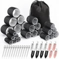 thumbnail image 2 of This 48-piece curling iron and hair clip set includes 24 curling irons and 24 hair clips. Creates long, medium, and short hairstyles without heating. From Erda, this lightweight curling iron set offe, 2 of 10