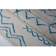 thumbnail image 3 of Ladole Rugs Sustainable Contemporary Trellis Machine Made Area Rugs Carpets in Ivory-Turquoise, 3 of 4