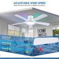 thumbnail image 3 of Ventilador de techo Wiviniya de 52 pulgadas con luces y control remoto blanco, 3 of 9