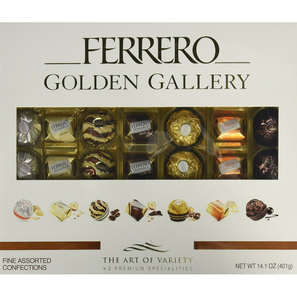 Ferrero Golden Gallery Fine Chocolate Assortment Collection (Pack of 42)