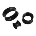 thumbnail image 2 of Ear Plugs -Piercing Tunnel Set, 16mm Silicone Soft Flexible Tunnel Set - Ear Stretching Gauge Expander 1pc-Black, 2 of 7