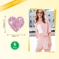thumbnail image 2 of Uxcell 6Pcs Parches de hierro en forma de corazón 1" Parches para manualidades Rosa claro, 2 of 7