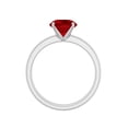 thumbnail image 2 of Rosec Jewels Lab Created Ruby Solitaire Ring Set with Diamond Enhancer (AAAA Grade), 925 Sterling Silver, US 6.50, 2 of 8