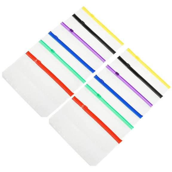 FUTUREORYY 12pcs Binder Zipper PVC Binder Accessory Simple Design