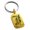 Gold, variant on Stainless Steel Letter I Initial Royal Monogram Engraved Small Rectangle Dog Tag Charm Keychain Keyring