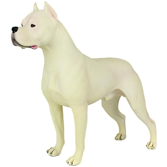 Adorable White Dog Statue for Decoration Made of Plastic Perfect for Desk or Home Decor 6.5 inches