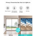 thumbnail image 4 of Window Privacy Film Blue Brown Striped Stained Glass Window Film Decorative Sun Block Window Cover Modern Gradient Abstract Waves Window Clings Static Adhesive Sticker for Bathroom 19.6"x39.3", 4 of 7