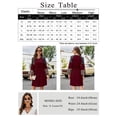 thumbnail image 4 of Womens Printed Swing Shift Dress Long Sleeve V Neck Tunic Dress, 4 of 4