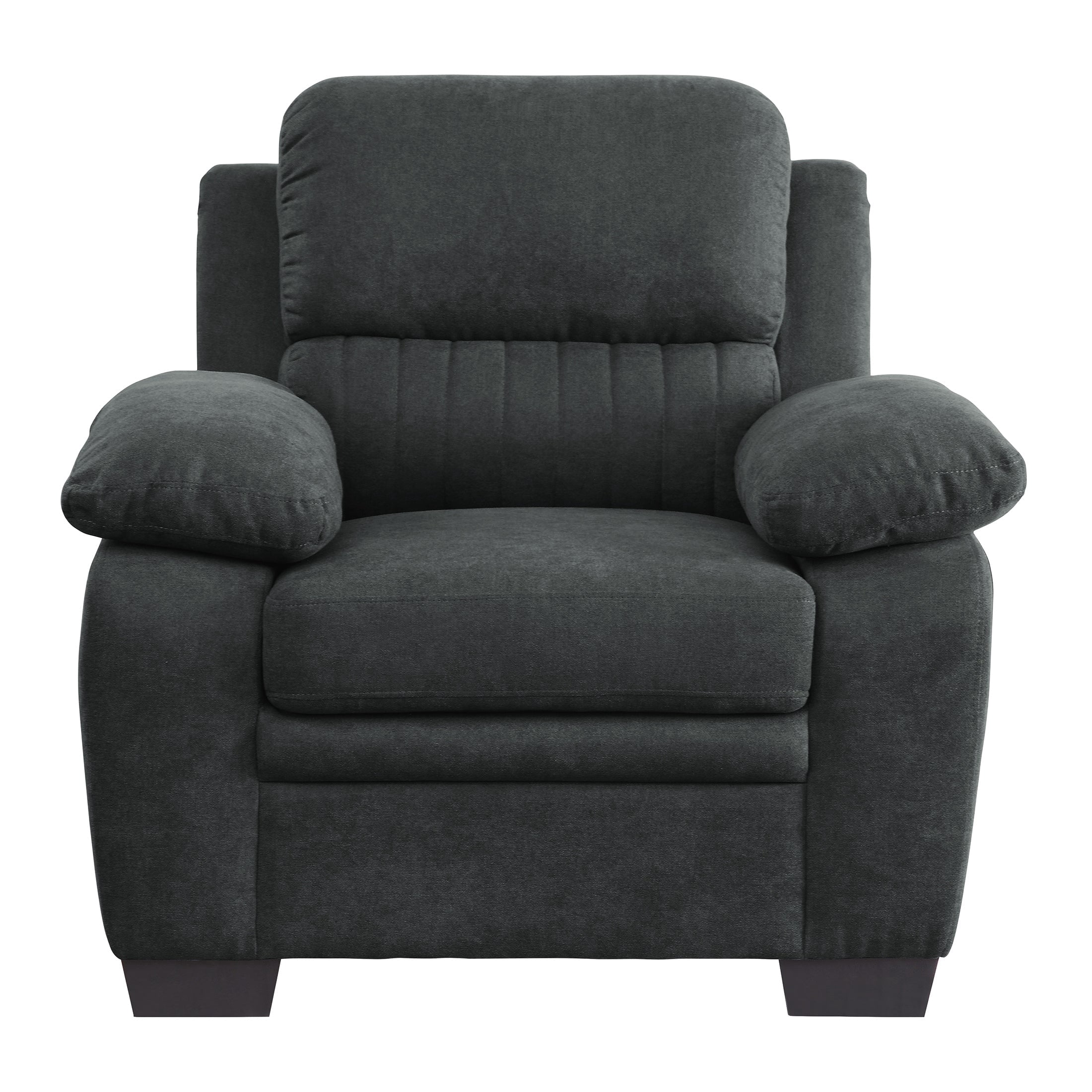 OakvillePark Milford Fabric Upholstered Living Room Chair, Dark Gray