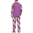 thumbnail image 5 of DORKASM Men's Halloween Pajamas Sets 2 Piece Long Sleeve Loungewear | Breathable Pj Shirts & Soft Cozy Halloween Pajama Pants with PocketsPumpkin Graphic Sleepwear Purple XL, 5 of 5