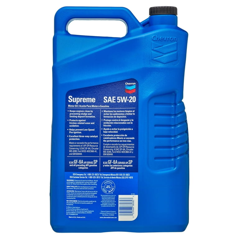  Chevron SAE 5W-30 Supreme Motor Oil - 1 Quart Bottle