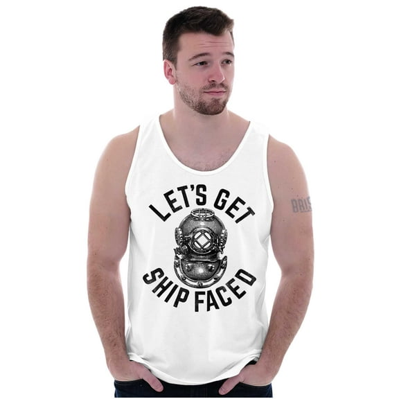 Get Ship Faced Drinking Alcohol Funny Tank Top T Shirts Men Women Brisco Brands S