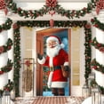 thumbnail image 6 of Dongrere Winter Door Cover Christmas Door Curtains with Santa Claus for Xmas Holiday Party Porch Wall Decoration 35 X 71 Inch, 6 of 6