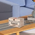 thumbnail image 1 of Caja de madera para guardar primeros auxilios con estampado francés, práctica caja organizadora multifuncional para uso familiar., 1 of 10