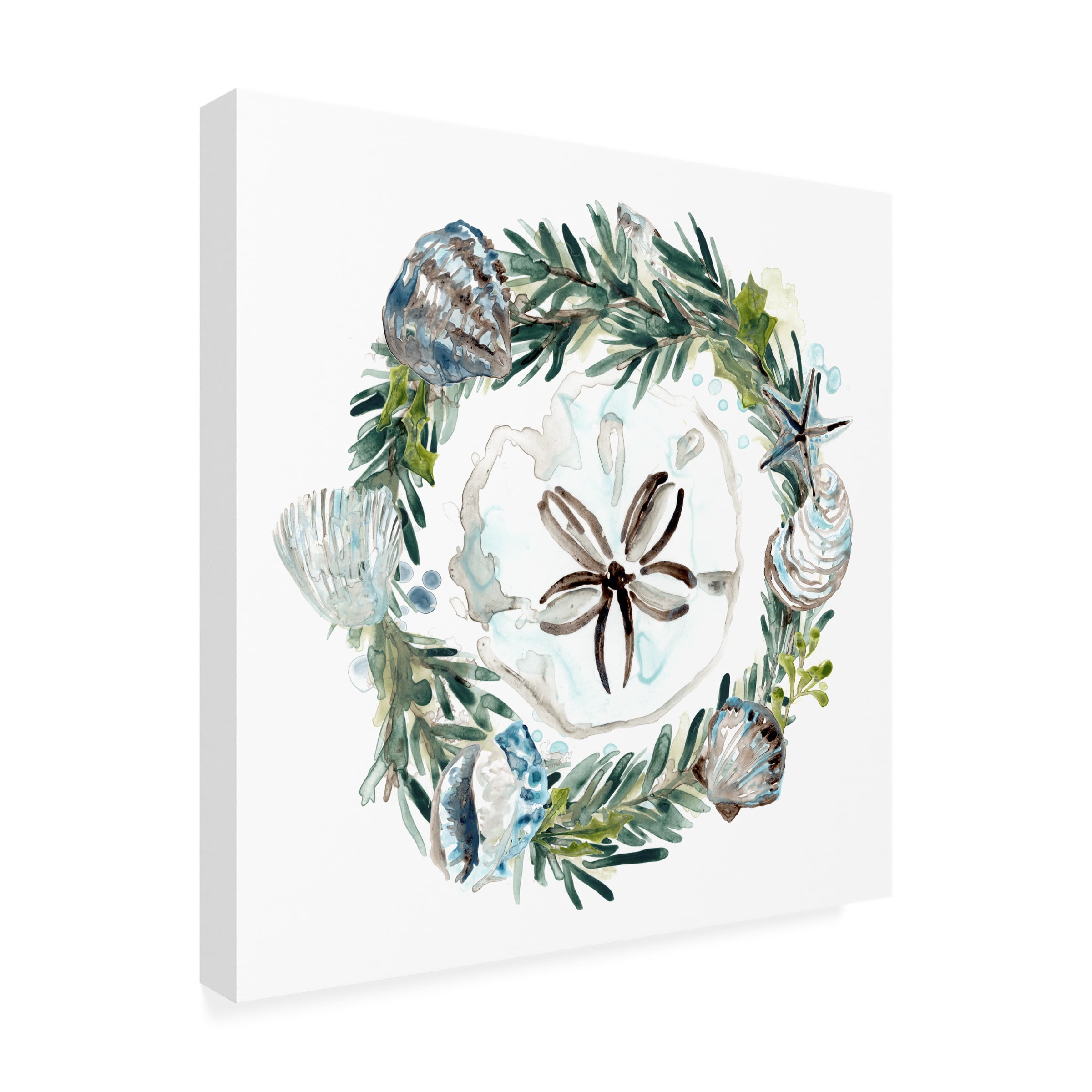 June Erica Vess 'Coastal Christmas Shell II' Canvas Art