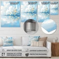 thumbnail image 4 of Designart "Interlocking Perspectives Cool Blue Harmony" Cubism Metal Wall Decor, 4 of 5