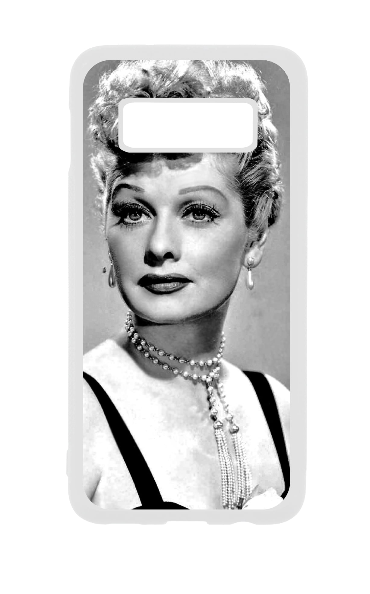 Lucille Ball Lucy Vintage Celebrity Actress White Rubber Case Cover 