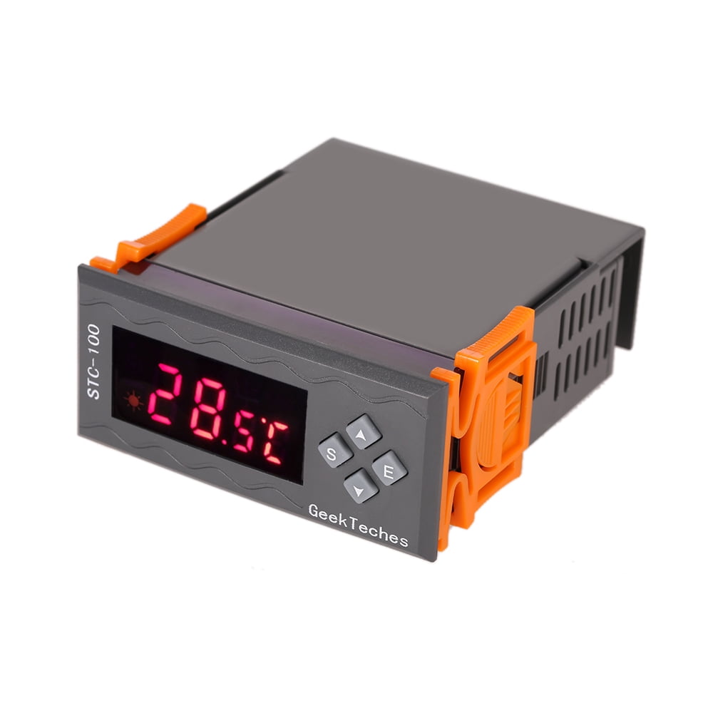 ℃&℉ 110-240V LCD Digital Temperature Controller 2 Relay Thermostast With Sensor 