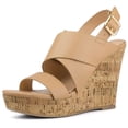thumbnail image 1 of Women's Platform Heels Ankle Strap Wedges Sandals, 1 of 7