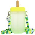 thumbnail image 1 of Popsicle Juice Color Plastic Water Bottles With Straws Creative Frosted Water Bottle With Portable Rope Travel Tea Cup, 1 of 6