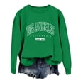thumbnail image 1 of WEAIXIMIUNG Sweat à Rayures pour Femmes 3X Nouveau Pull à Col Rond Imprimé Lettres Manches Longues Hoodie, 1 of 6