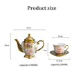 thumbnail image 2 of 20-piece porcelain tea set, teapot, cup and saucer, tea set with teapot and cup saucer, vintage porcelain afternoon coffee pot for tea parties and weddings, 2 of 7