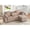 Light Brown, variant on Ucloveria L-Shaped Pull Out Sleeper Couch Bed, Modern Chenille Upholstered Button Tufted Corner Couch Reversible Sectional Sleeper Sofa Bed W/Storage Chaise, Cup Holders,Beige