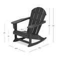 Westintrends Malibu Black Rocking Chair Outdoor, All Weather Resistant