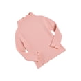 thumbnail image 3 of Douhoow Toddler Girl Ribbed Turtleneck Sweater Fall Solid Long Sleeve Slim Pullover 1-6Y, 3 of 8