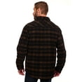 thumbnail image 3 of Bass Creek Outfitters Men's Plaid Bonded Winter Fleece Shirt Jacket, Sizes M-2XL, 3 of 11