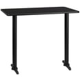 thumbnail image 3 of 30'' x 48'' Rectangular Natural Laminate Table Top with 5'' x 22'' Bar Height Table Bases - XU-NATTB-3048-T0522B-GG, 3 of 5