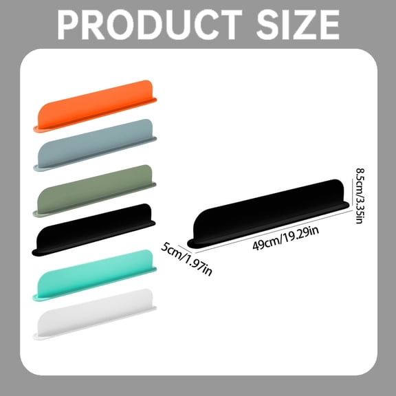 Silicone Sink Splash Guard, Splash Guard for Kitchen Sink Area, Portable Water Retaining Strip, Kitchen Sink Splash Guard, Reusable Sink Water Splash Guard, Flexible Splash Guard,19.29×3.35 in,Black