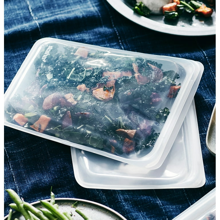 Stasher Reusable Large Silicone Half Gallon Bag, Clear, Food Grade