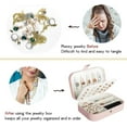 thumbnail image 6 of RUseeN Travel Jewelry Box, Upgraded Travel Jewelry Case, Portable Jewelry Boxes for Women, PU Leather Jewelry Box, Travel Jewelry Organizer for Necklaces, Rings, Earrings, Bracelets, Pink, 6 of 7