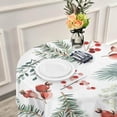 thumbnail image 5 of Coolnut Round Tablecloth 60", Christmas Pine Leaves Table Cover, Water Resistant Spill Proof Large Table Cover for Indoor & Outdoor Family Gathering Dinner, BBQ Christmas Decoration, 5 of 7