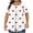 D White, variant on Women's Plus Size Tops Square Neck Printed Pleated Oversized Tshirts for Women Short Sleeve Loose Blouse Summer Casual Tunic Tops