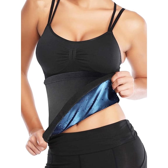 Foxqixa Women's Sauna Waist Trainer – Body Shaper Belt for Workout, Weight Loss, Tummy Control, Posture Support, Comfortable & Adjustable