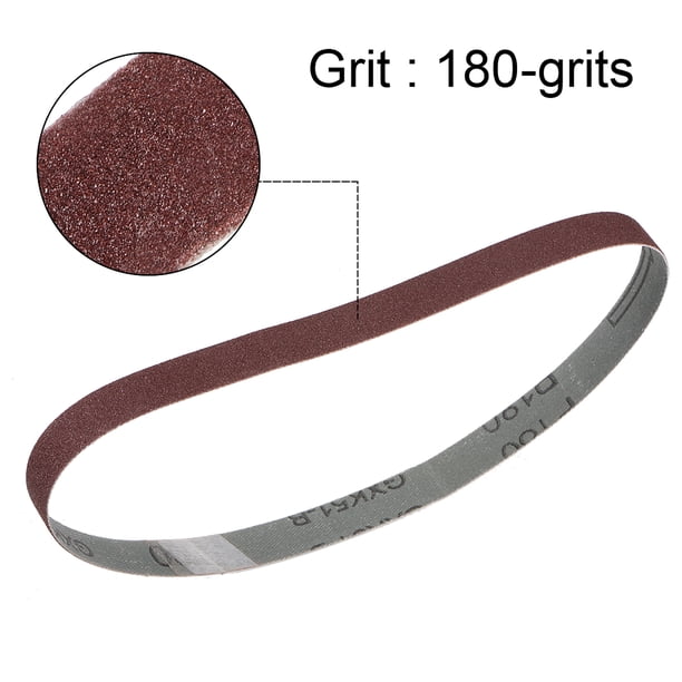 Lot De 10 Bandes Abrasives 5/8 X 18 Pouces – Grain 180, Oxyde D’aluminium