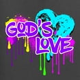 thumbnail image 2 of Wild Bobby, Graffiti Art God's Love, Inspirational/Christian, Men Graphic Tee, Charcoal, Medium, 2 of 4