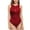 Red, variant on Swimsuits for Women Plus Size Front Triss Cross Swimsuit for Women Hollow One Piece Swimsuit Dressy Pleated Swimsuit High Cut Bathing Suit