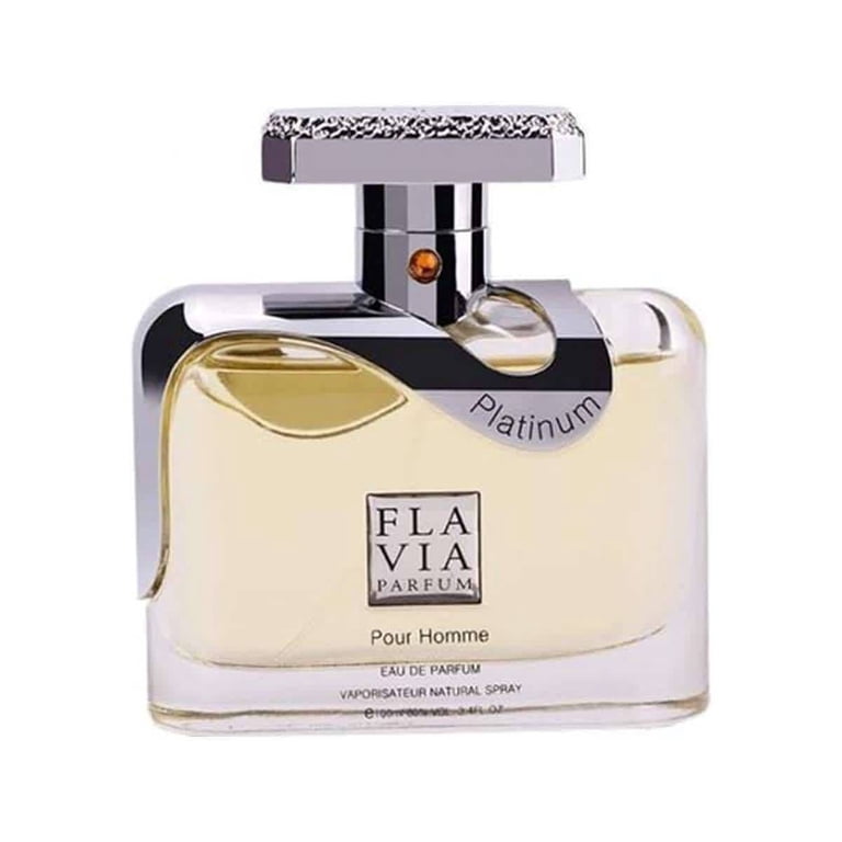 Flavia Platinum EDP Spray for Men, 3.4 oz, Wood Scent Perfume