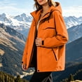 thumbnail image 6 of Women's Zipper Hoodie with Pockets Adjustable Drawstring Long Sleeves Camping Athletic Jacket S, 6 of 9