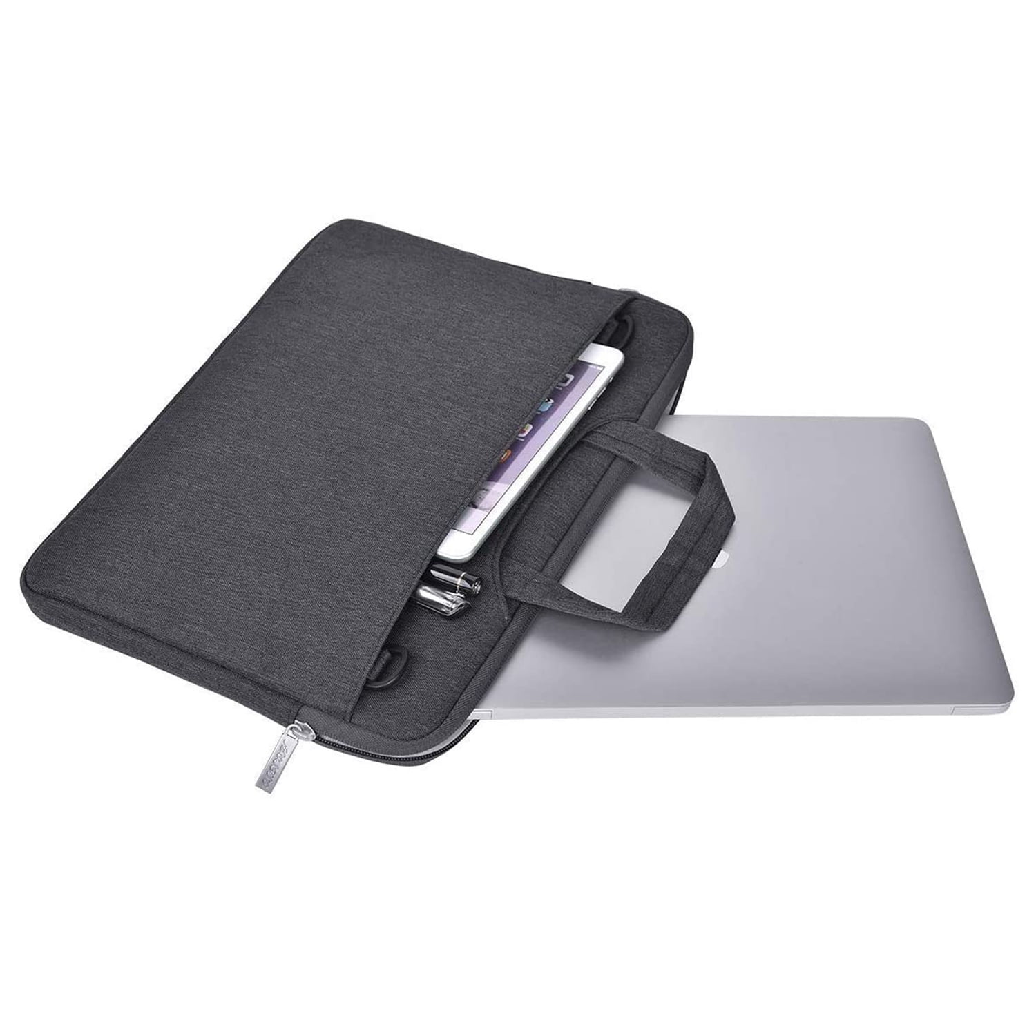 MOSISO Laptop Shoulder Bag Compatible with MacBook Air/Pro,13-13.3 inch Notebook,Compatible with MacBook Pro 14 inch M3 M2 M1 Pro Max 2023-2021,Polyester Flapover Briefcase Sleeve Case