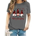 thumbnail image 5 of Lroveb Christmas Shirts for Women Gnome Print Round Neck Short Sleeve T Shirt Top Graphic T Shirts, 5 of 5