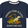 thumbnail image 3 of Instant Message - Dinosaur - Friends Come in Every Shape & Size - Toddler & Youth Short Sleeve Graphic T-Shirt, 3 of 6