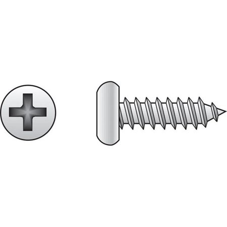 

10 x 1.5 in. Stainless Steel Pan Head Sheet Metal Screw - 100 Per Box