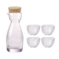 thumbnail image 4 of TISHITA Sake Pot Set Japanese Sake Set Unique Decorative Multifunctional Clear Traditional Glass Sake Bottle Set 1 Sake Bottle 4 Cups B, 4 of 8