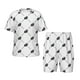 thumbnail image 1 of Fotbe Black Rabbit Pijama Estampada de 2 Piezas para Niños – Ropa de Dormir de Manga Corta Cómoda para Niños y Niñas, Camiseta y Shorts de Algodón-Medium, 1 of 6