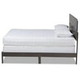 thumbnail image 2 of Bowery Hill Gray and Oak Finished Wood King Size Panel Bed, 2 of 10