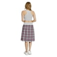 thumbnail image 5 of Women's Plaid Checkered Feminine Fashion A-line Printed Skirt Casual Wear, S, Pale Pink Black Grey, by Ambesonne, 5 of 6